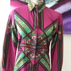 Multicolored button down